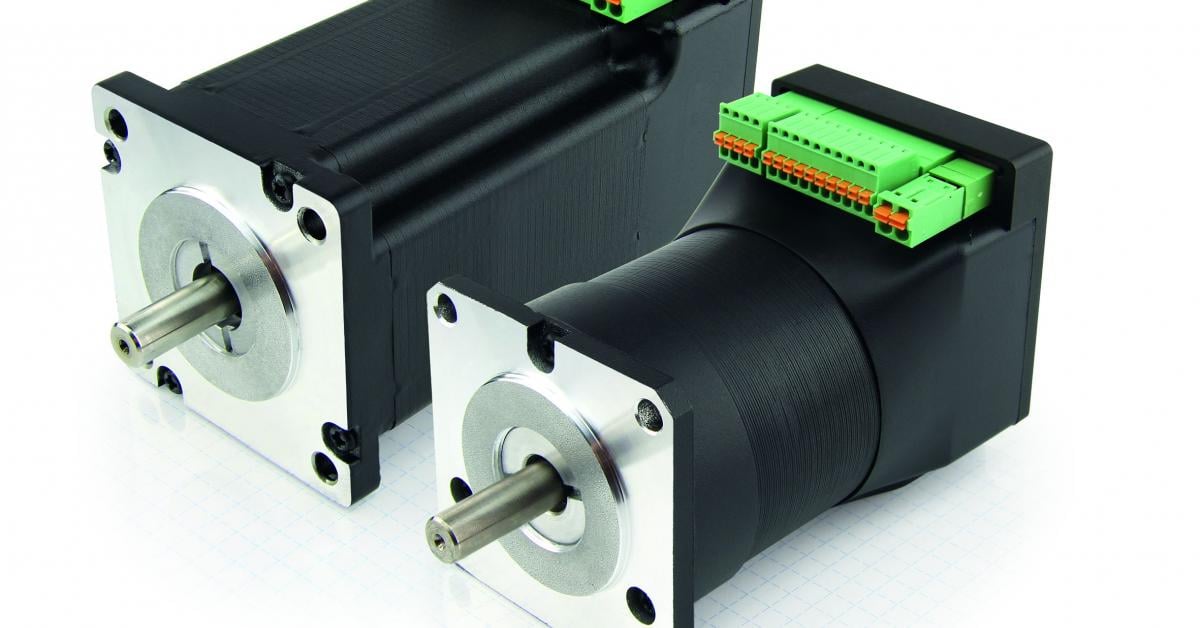 Brushless DC servo motors integrate fieldoriented closedloop servo