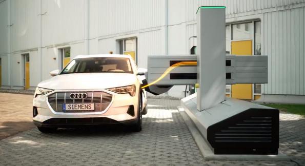 Siemens shows 300kW fully autonomous robot fast charger